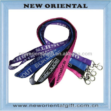 custom logo prited Woven Lanyard